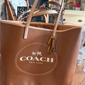 Coach Tan Leather Tote Bag